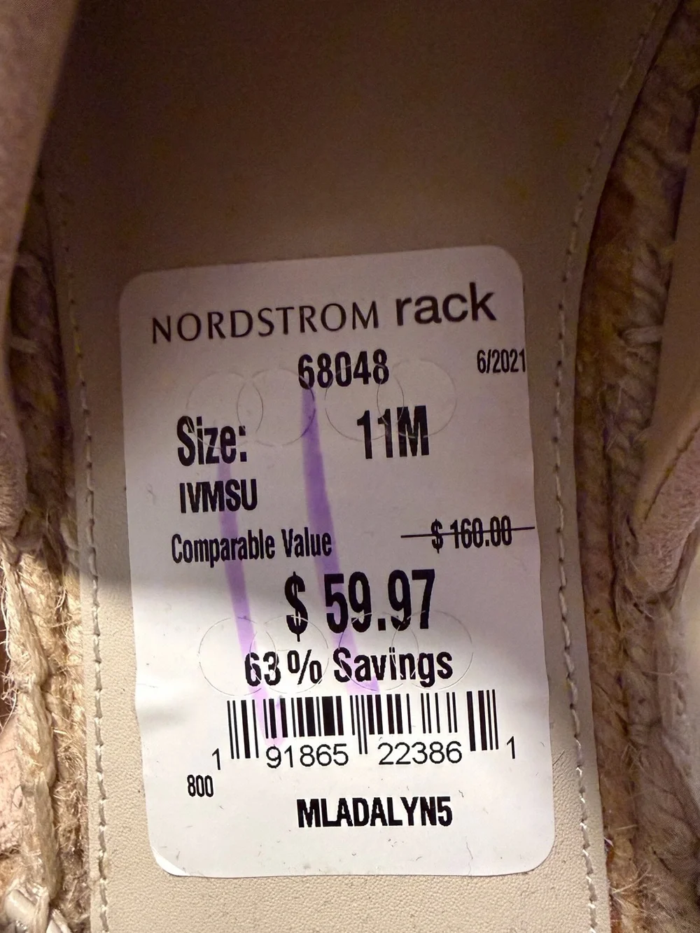 NWT! MARC FISHER Suede Adalyn Espadrille Wedge Sandal. Size 11.